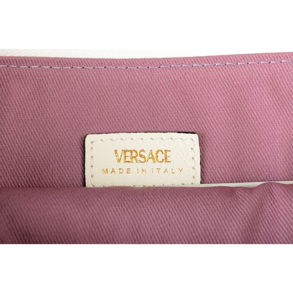 NWT Versace White Gold Medusa Leather Wristlet Clutch Bag 100% Authentic $850 - Picture 4 of 12
